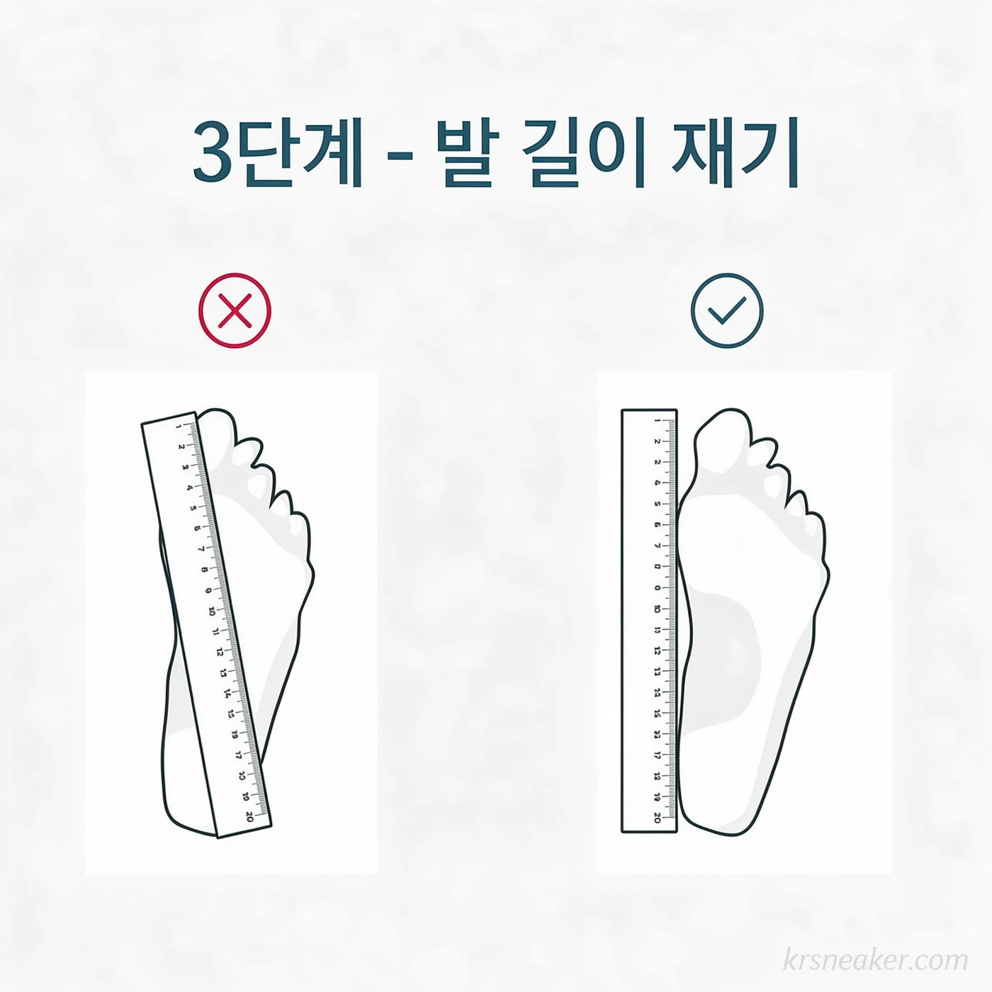 3단계 - 발 길이 재기